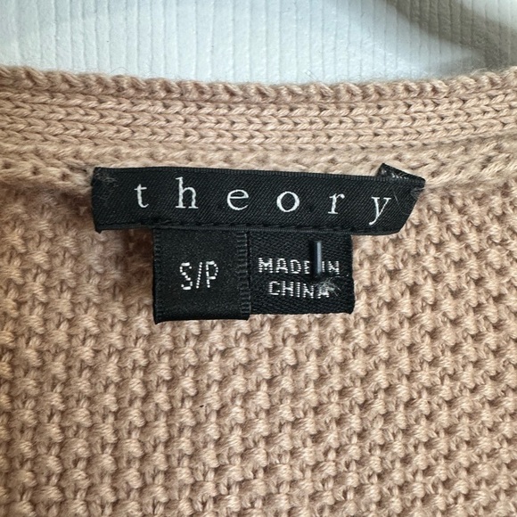 Blush Theory Hyori Cashmere Cotton Blend Waffle Knit Open Front Cardigan Size S - Picture 4 of 6